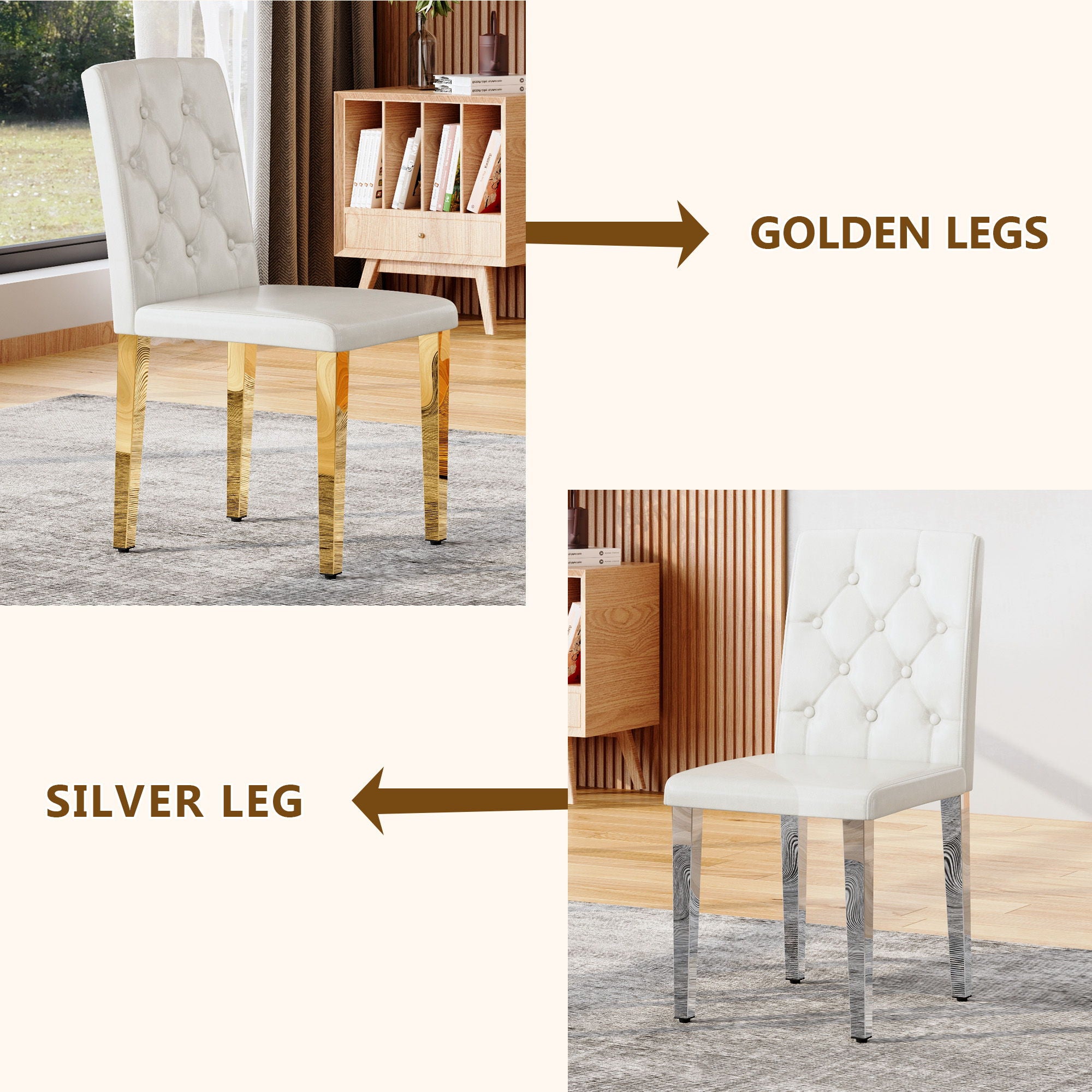 Dining Chairs With Ergonomic Buckle Backrest Comfort