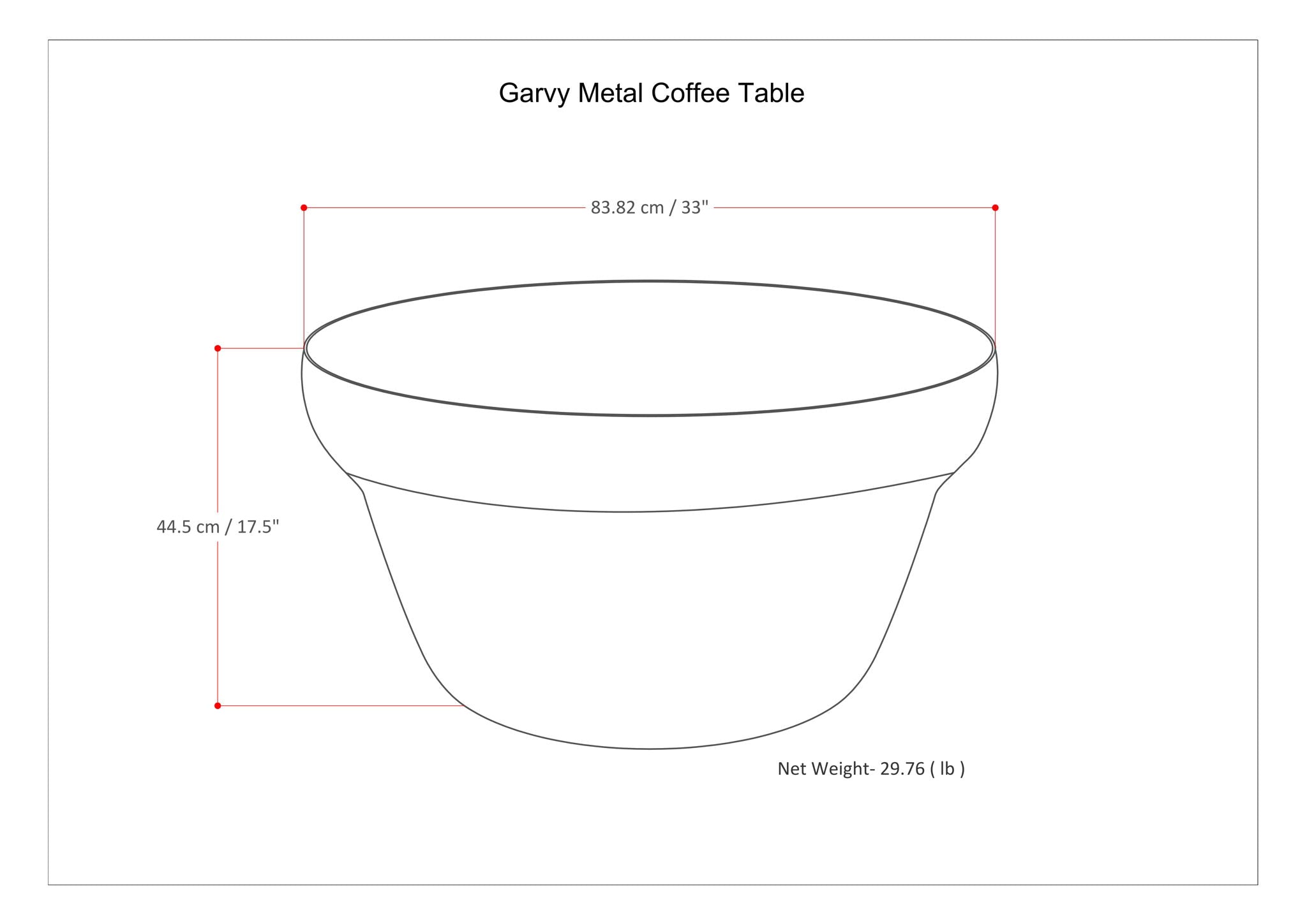 Garvy - Coffee Table - Rustic Bronze
