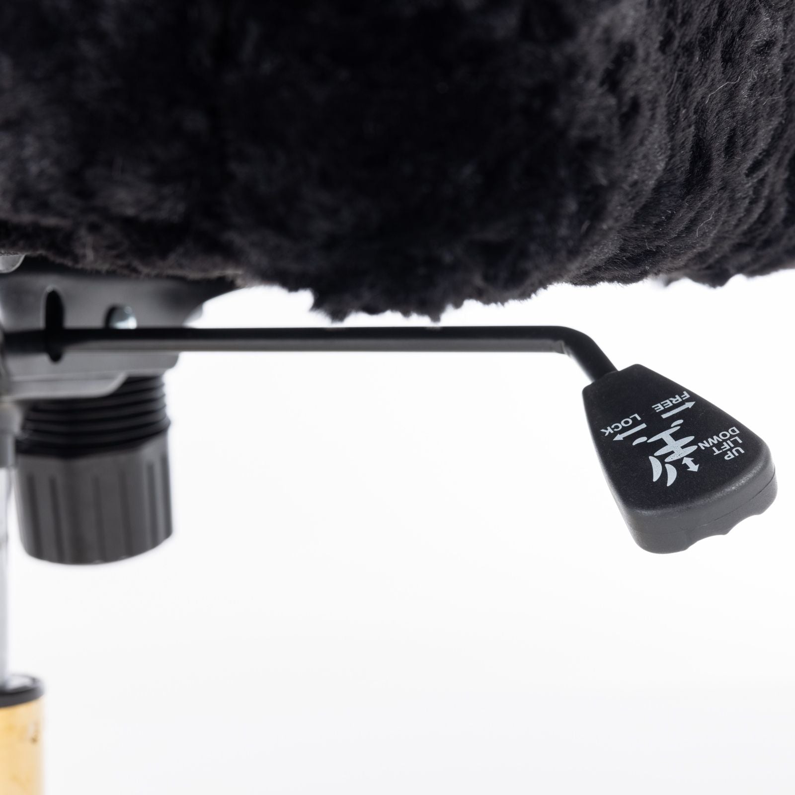 Office Chair, Artificial Rabbit Hair Home Office Chair With Metal Base, Adjustable Desk Chair Swivel Office Chair, Vanity Chair