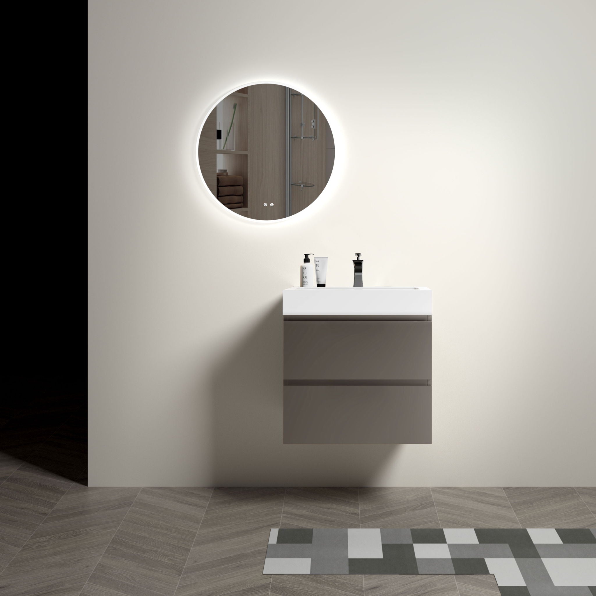 Alice - Bathroom Vanity With Sink, Wall Mounted, Floating