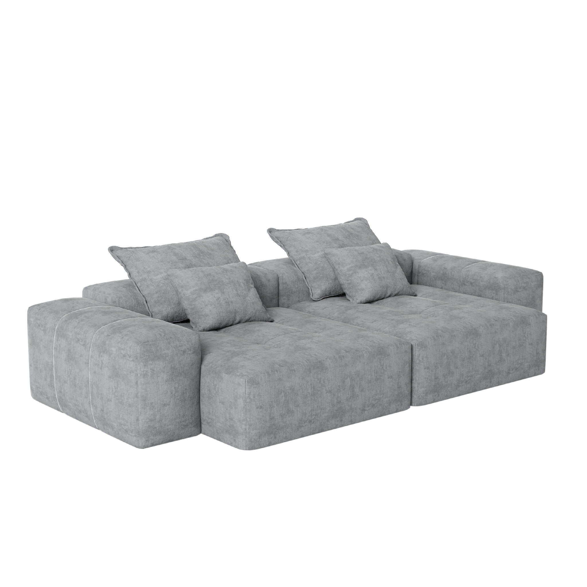 Modern Oversized Diy Combination Modular Sectional Sofa With Pillows