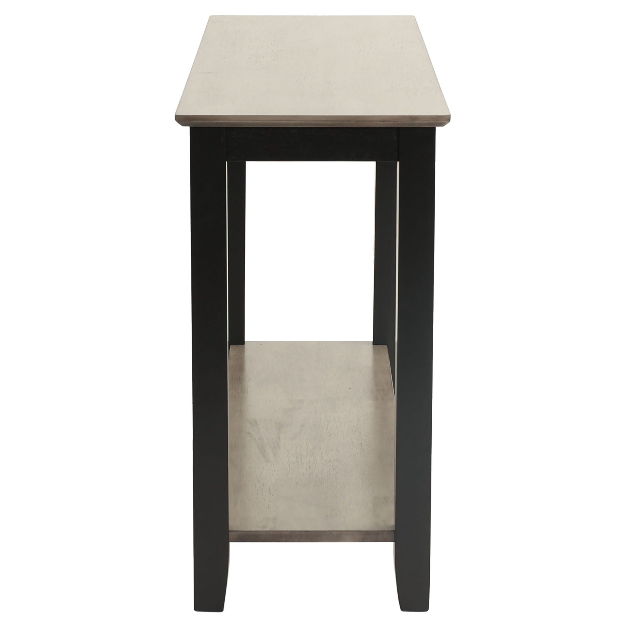 3 Piece Table Set With Open Shelf Storage, Includes Coffee, End & Console Table - Black / Black / Gray / Gray