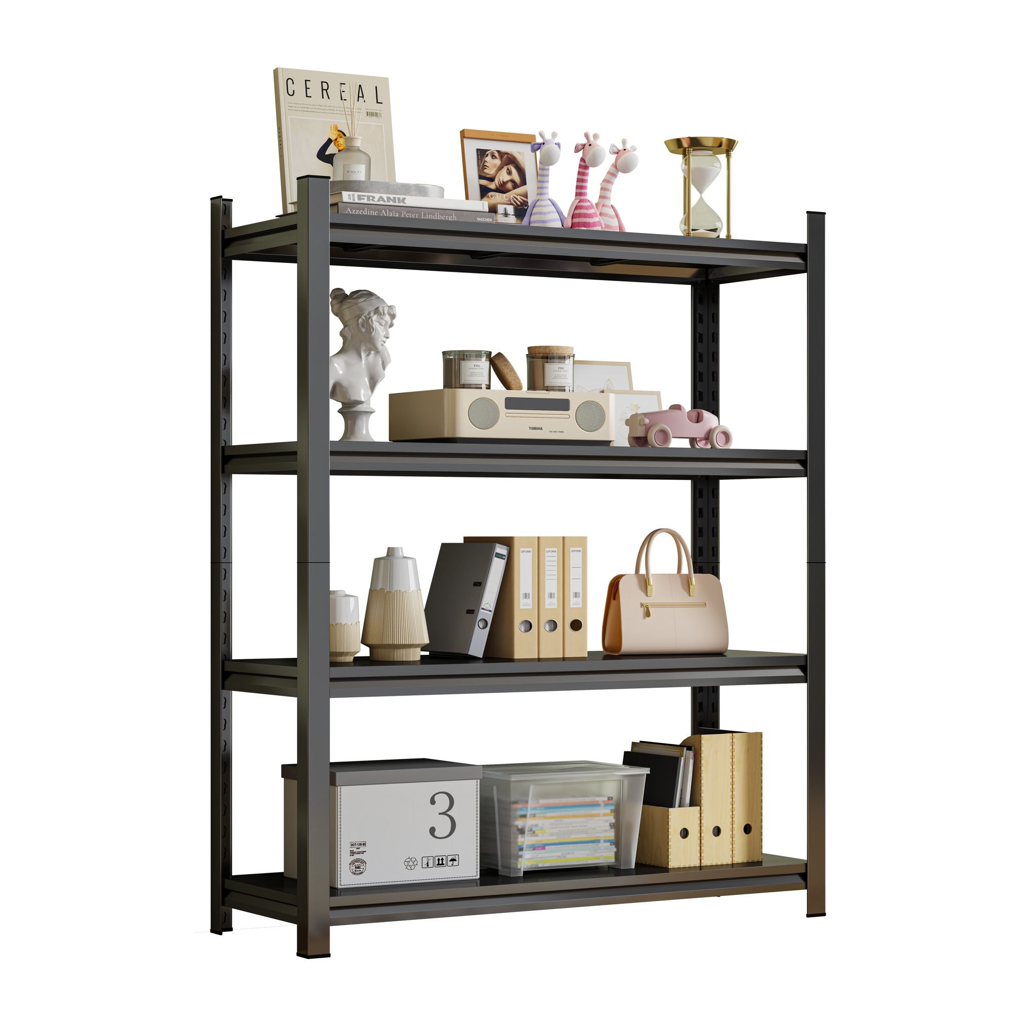 Tall Storage Shelf, Adjustable Height Storage Rack
