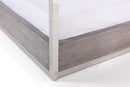 Modrest Arlene Modern Grey Elm & Stainless Steel Canopy Bed