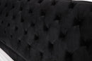 Modrest Legend Modern Black Velvet & Gold Bed