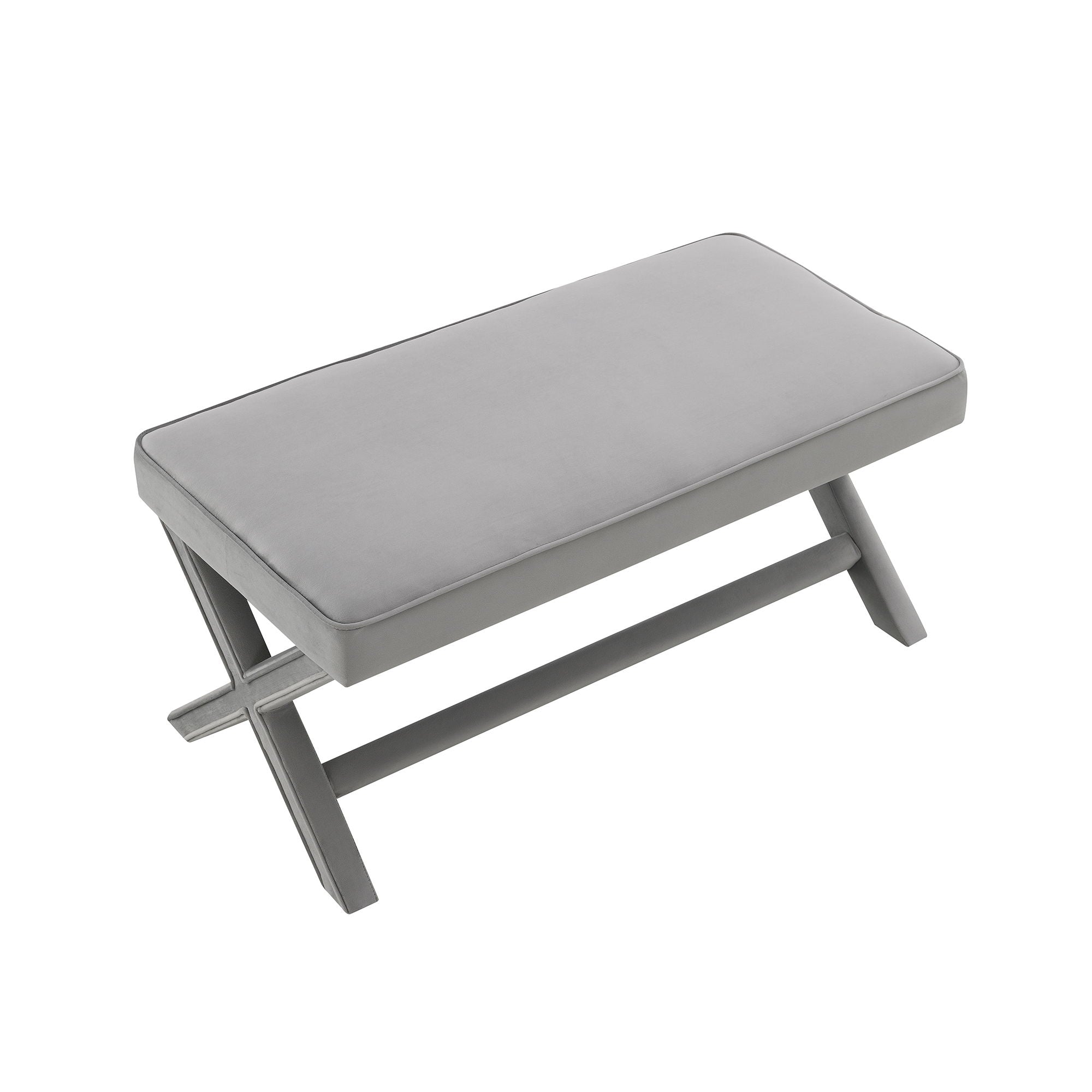 Comfort Double Bench Upholstered With X Crossed Legs
