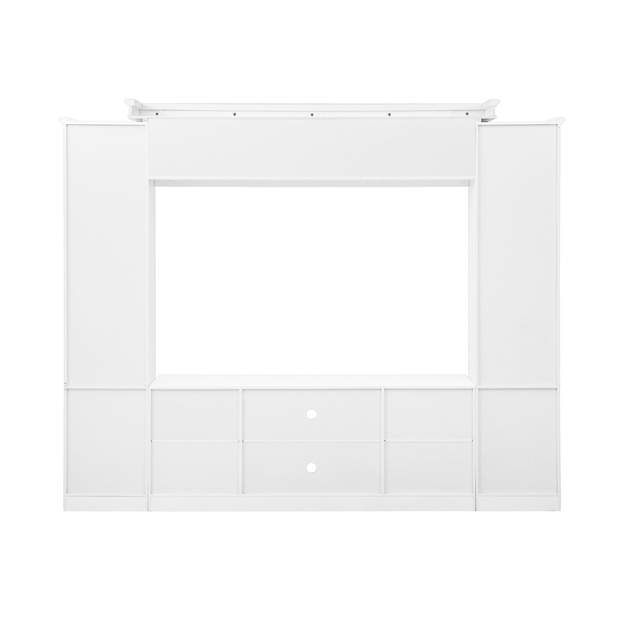 All-In-One TV Stand With Bookcase For TVs Up To 65"