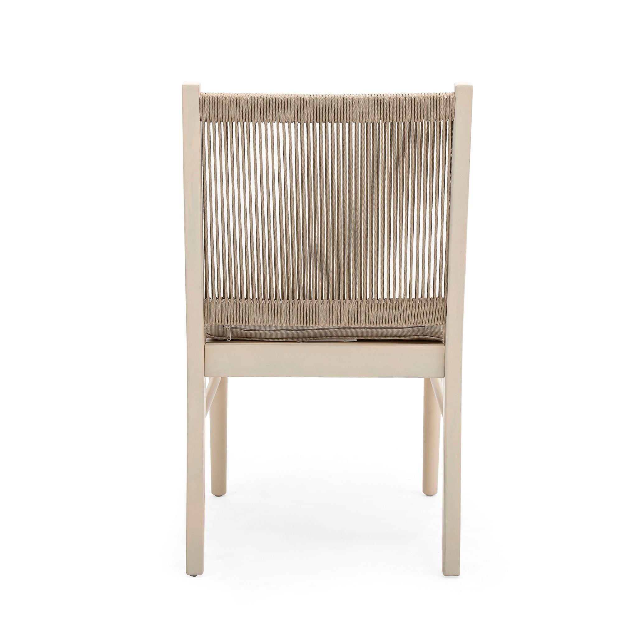 Cordoba - Dining Chair (Set of 2) With Acacia Wood Frame And Water Repellent Fabric - Beige / Yellow