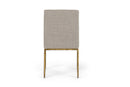 Modrest Beasley - Modern Beige Linen + Brass Dining Chair