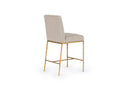 Modrest Beasley - Modern Beige Linen + Brass Counter Chair