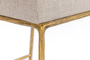 Modrest Beasley - Modern Beige Linen + Brass Counter Chair