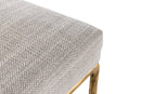 Modrest Beasley - Modern Off-White Linen + Brass Counter Chair