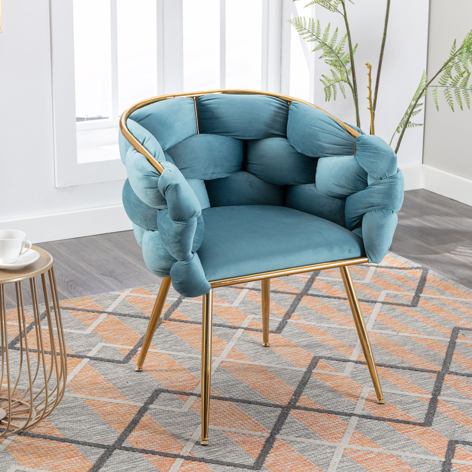 Luxury Modern Simple Leisure Single Sofa Chair Bedroom Lazy Person Household Dresser Stool Manicure Table Back Chair