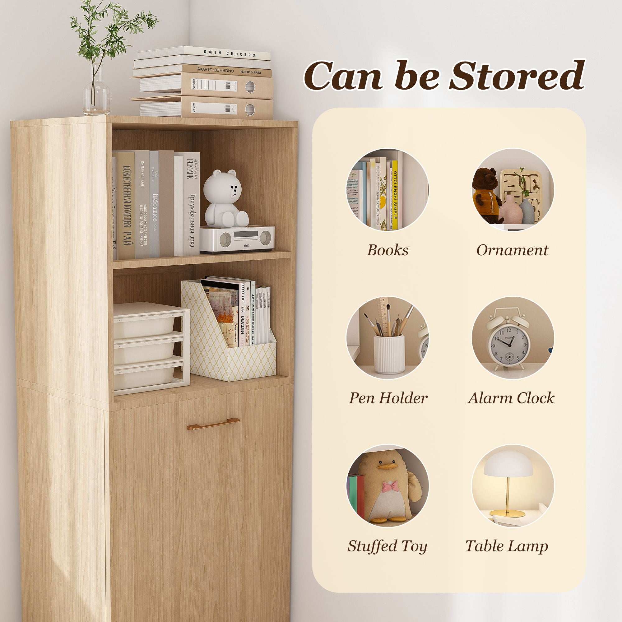 Stretchable Office Desk With Storage Shelves And Mobile Wheels