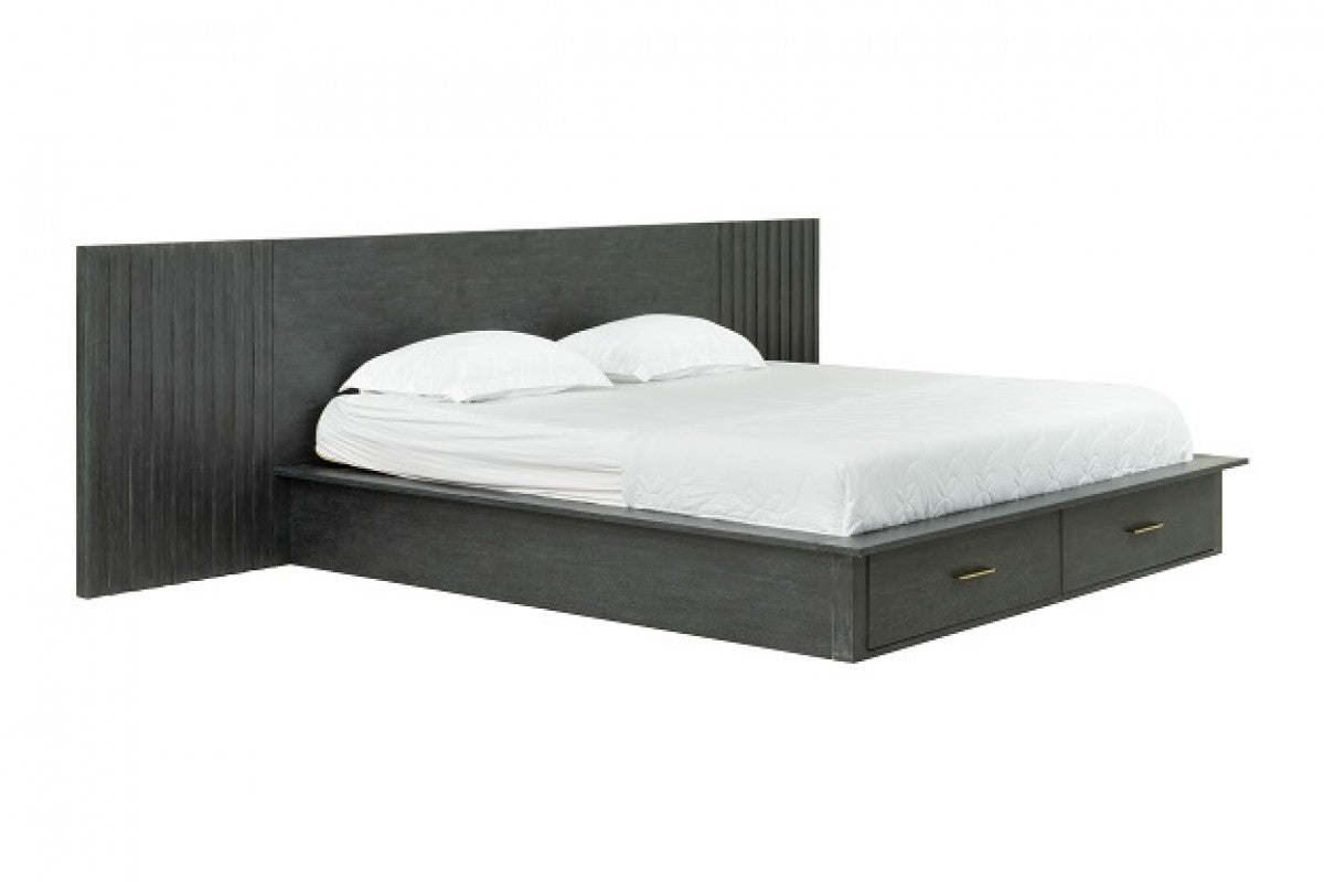 Modrest Manchester- Contemporary Dark Grey Bedroom Set