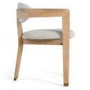 Modrest Belton - Modern Off-White Fabric + White Wash Oak Dining Chair