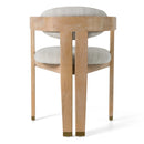 Modrest Belton - Modern Off-White Fabric + White Wash Oak Dining Chair