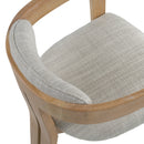 Modrest Belton - Modern Off-White Fabric + White Wash Oak Dining Chair