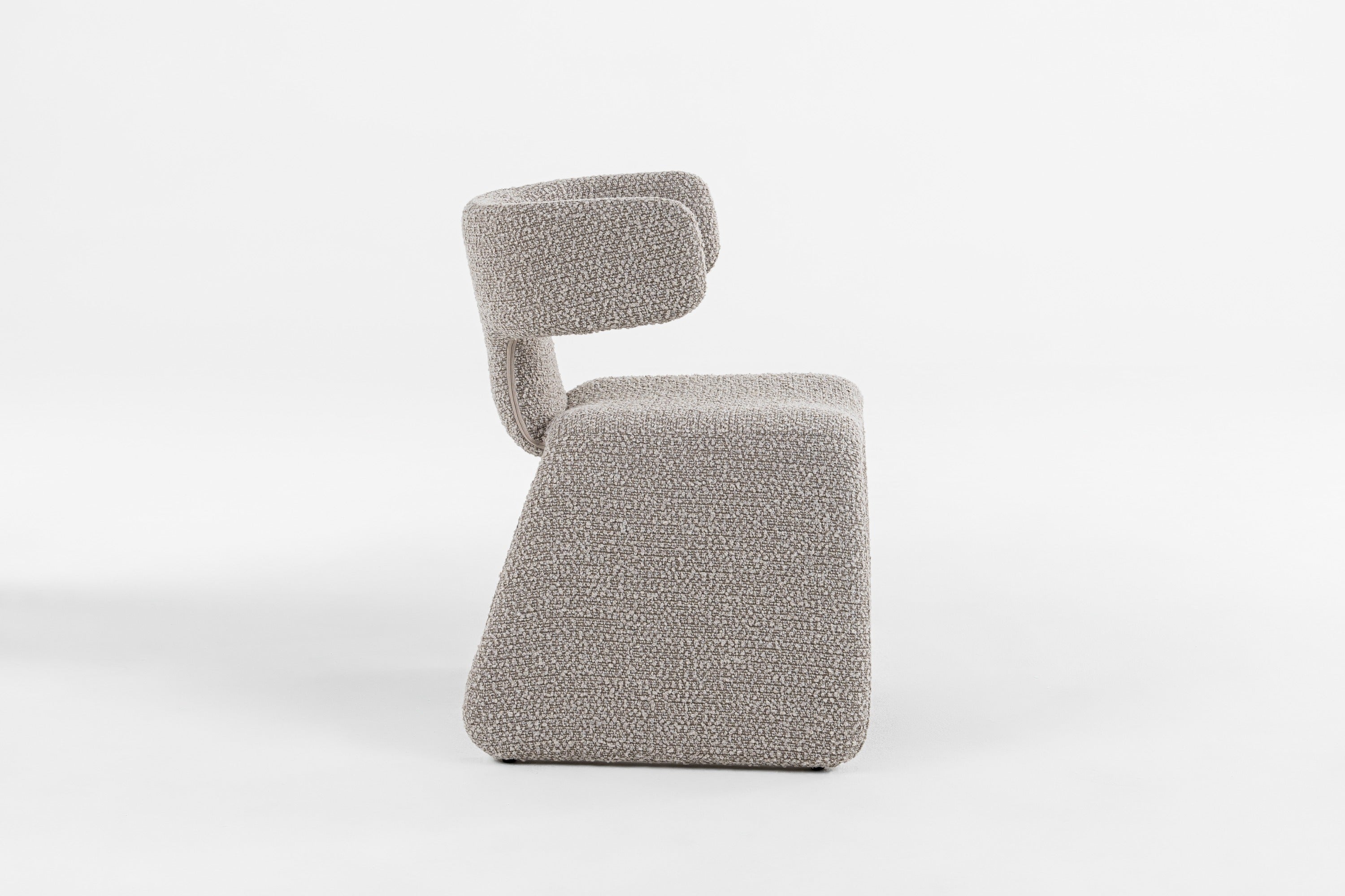 Modrest Bergman - Modern Off-White Fabric Dining Chair