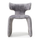 Modrest Bergman - Modern Grey-Blue Velvet Dining Chair