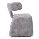 Modrest Bergman - Modern Grey-Blue Velvet Dining Chair