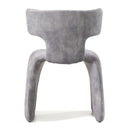 Modrest Bergman - Modern Grey-Blue Velvet Dining Chair