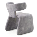 Modrest Bergman - Modern Grey-Blue Velvet Dining Chair