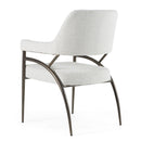 Modrest Betty - Modern Off-White Fabric + Bronze Dining Chair