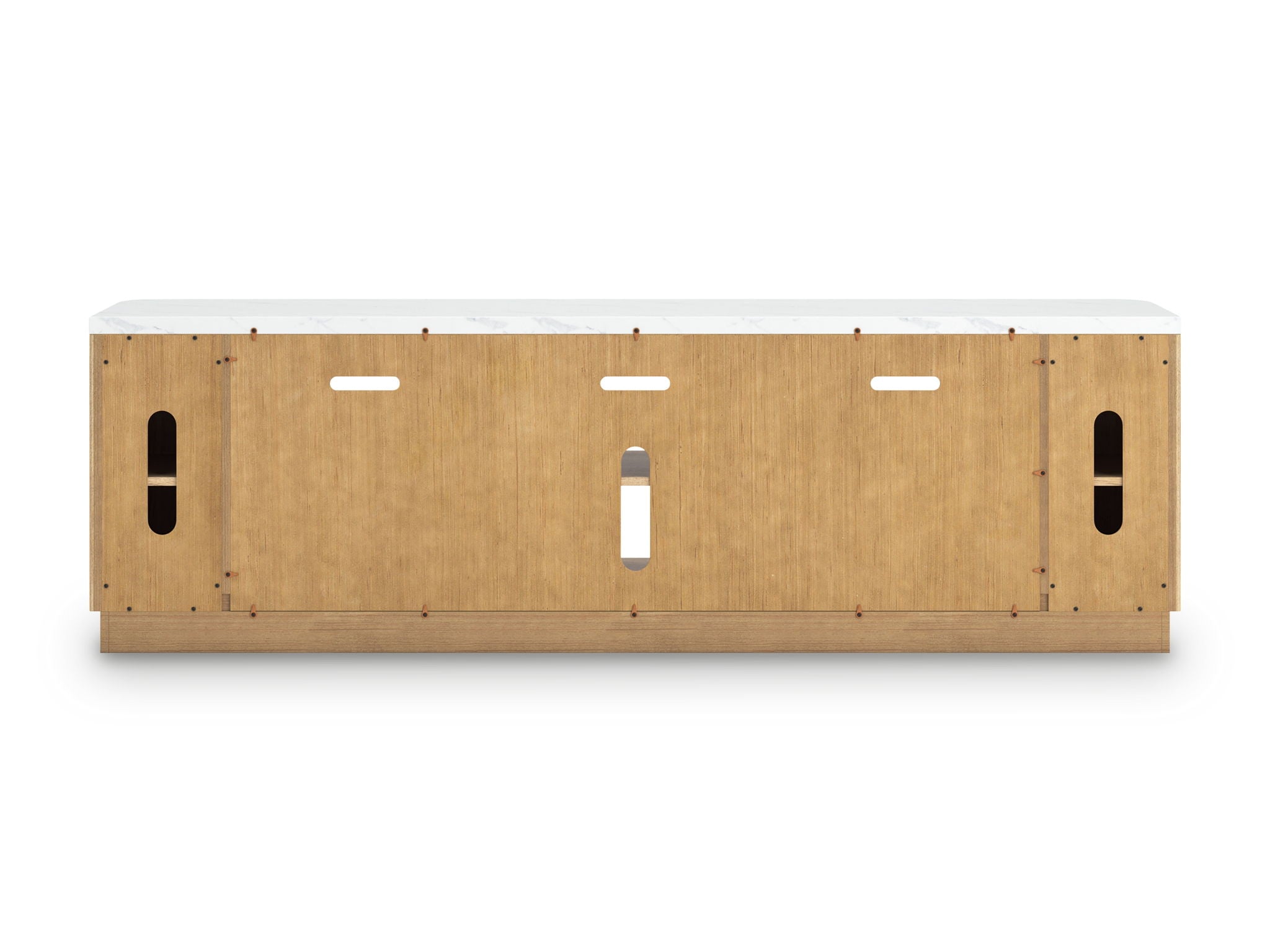 Camdill - XL TV Stand With Fireplace Option - Light Brown