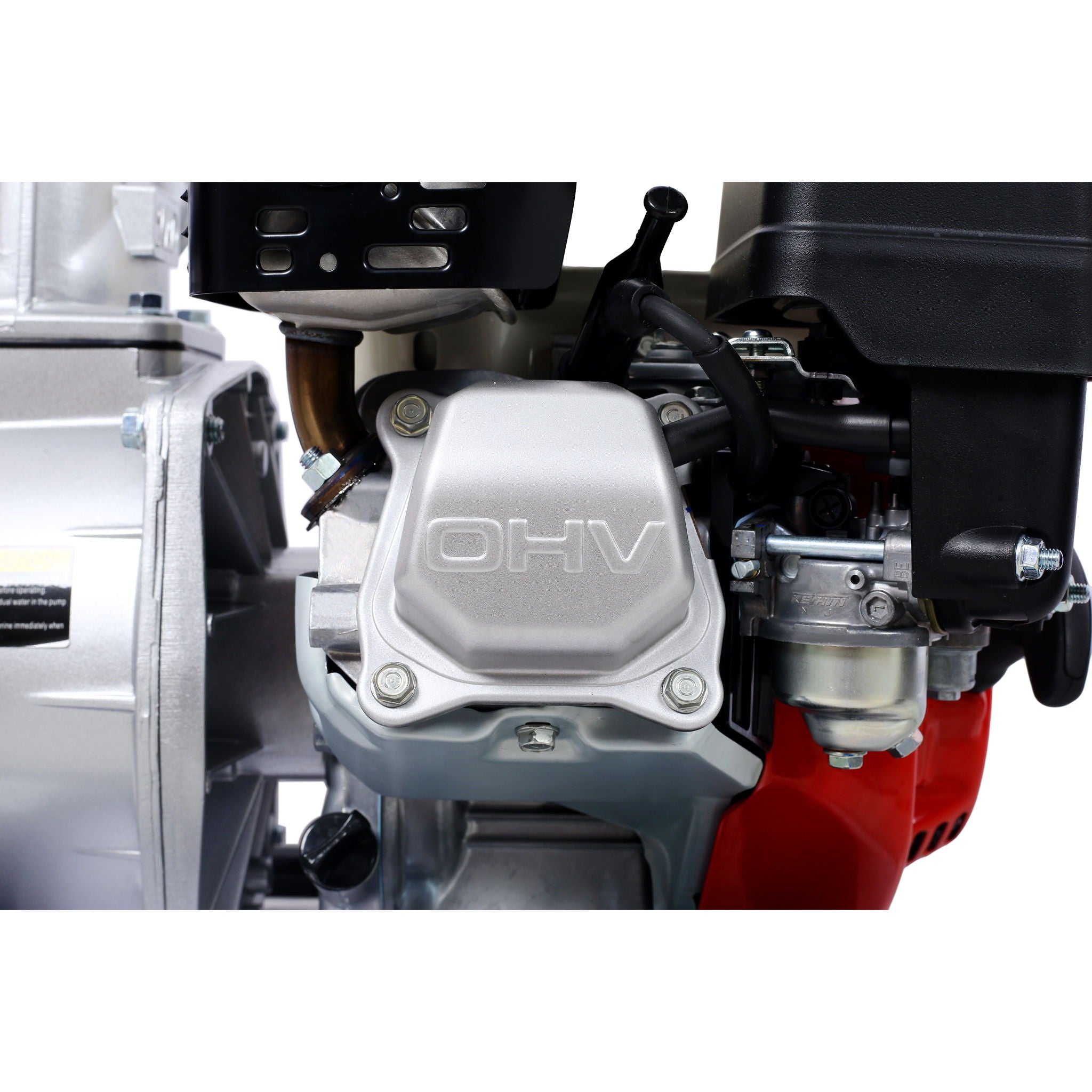 Honda - Gx160 Engine Water Pump 3" 264Gpm With 3In Npt Coupler And 25Ft Flat Hose, Aluminum - Black / Red