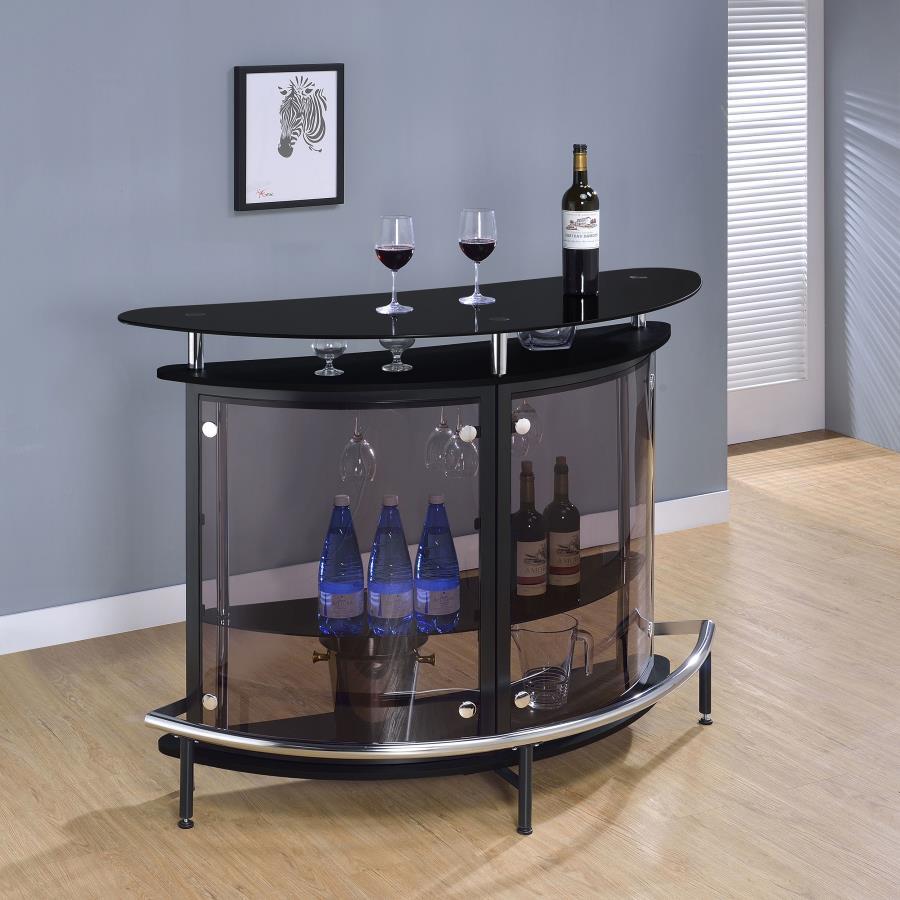 Amarillo - Freestanding Glass Top Home Bar Wine Cabinet