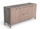 Nova Domus Boston Modern Brown Oak & Faux Concrete Office File Cabinet