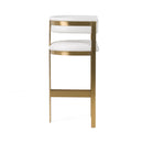 Modrest Boswell - Modern White + Matte Gold Barstool