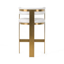 Modrest Boswell - Modern White + Matte Gold Barstool