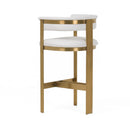 Modrest Boswell - Modern White + Matte Gold Barstool