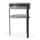 Modrest Boswell - Modern Grey Faux Leather + Black Dining Chair