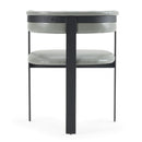 Modrest Boswell - Modern Grey Faux Leather + Black Dining Chair