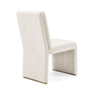 Modrest Bounty - Modern Beige Fabric + Antique Brass Dining Chair (Set of 2)