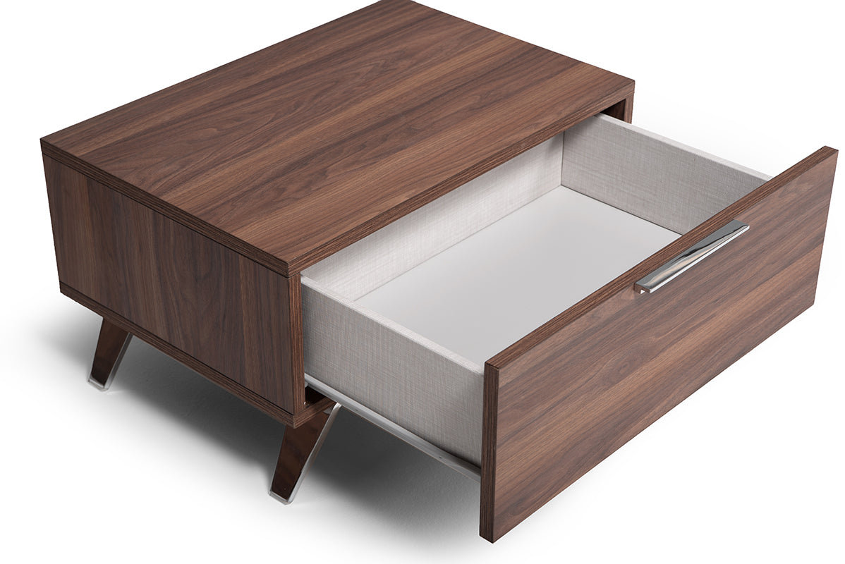 Nova Domus Brooklyn Italian Modern Walnut Nightstand