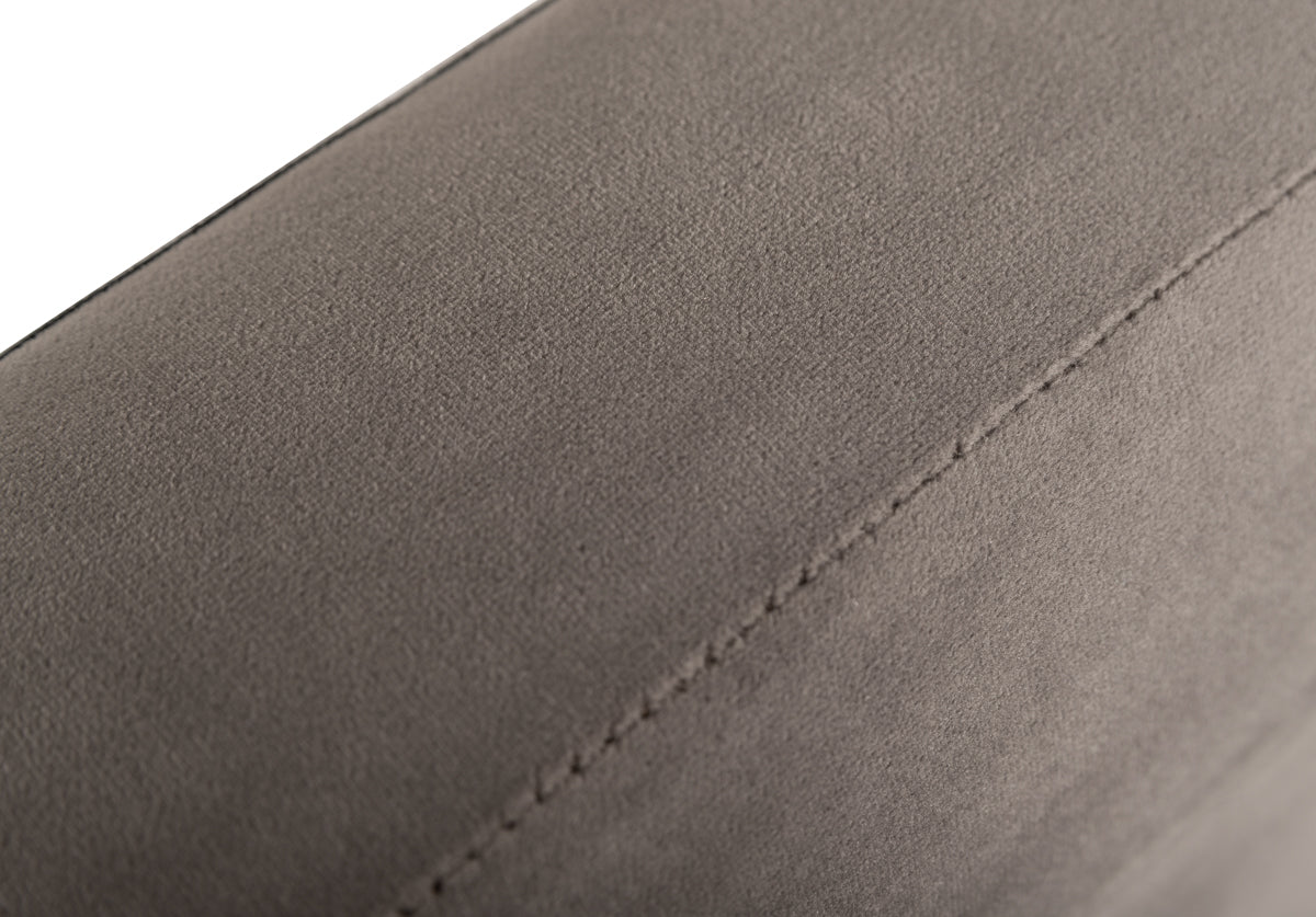 Nova Domus Bryan Modern Grey Velvet & Gold Bed