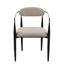 Modrest Buchtel - Mid-Century Modern Beige + Gold Arm + Black Dining Chair