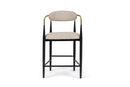 Modrest Buchtel - Mid-Century Modern Beige + Gold Arm + Black Counter Chair