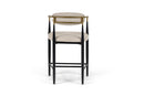 Modrest Buchtel - Mid-Century Modern Beige + Gold Arm + Black Counter Chair