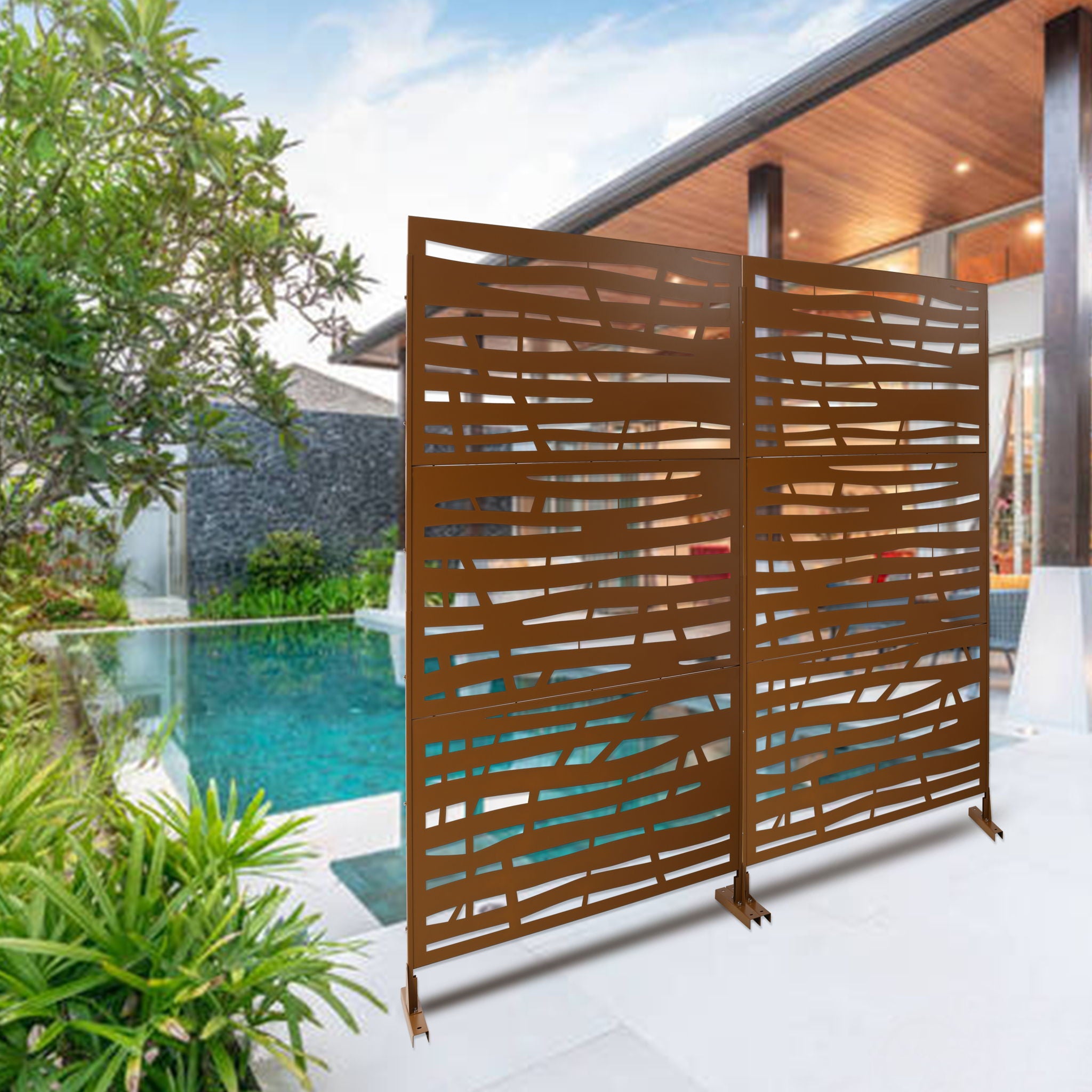 Outdoor & Indoor Privacy Screen Metal Privacy Screen