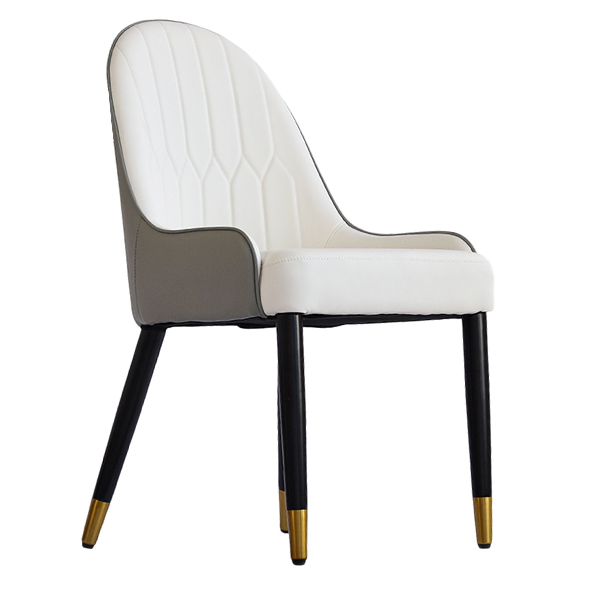 Modern Sponge-Filled Dining Chair, Solid Wood Metal Legs, Suitable For Restaurants, Living Rooms And Rooms (Set of 2)