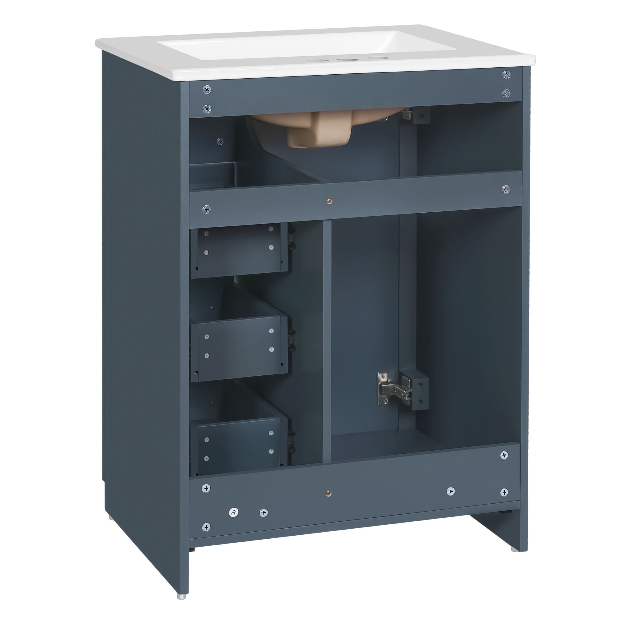 Modern Bathroom Vanity With 1 Door And 3 Drawers