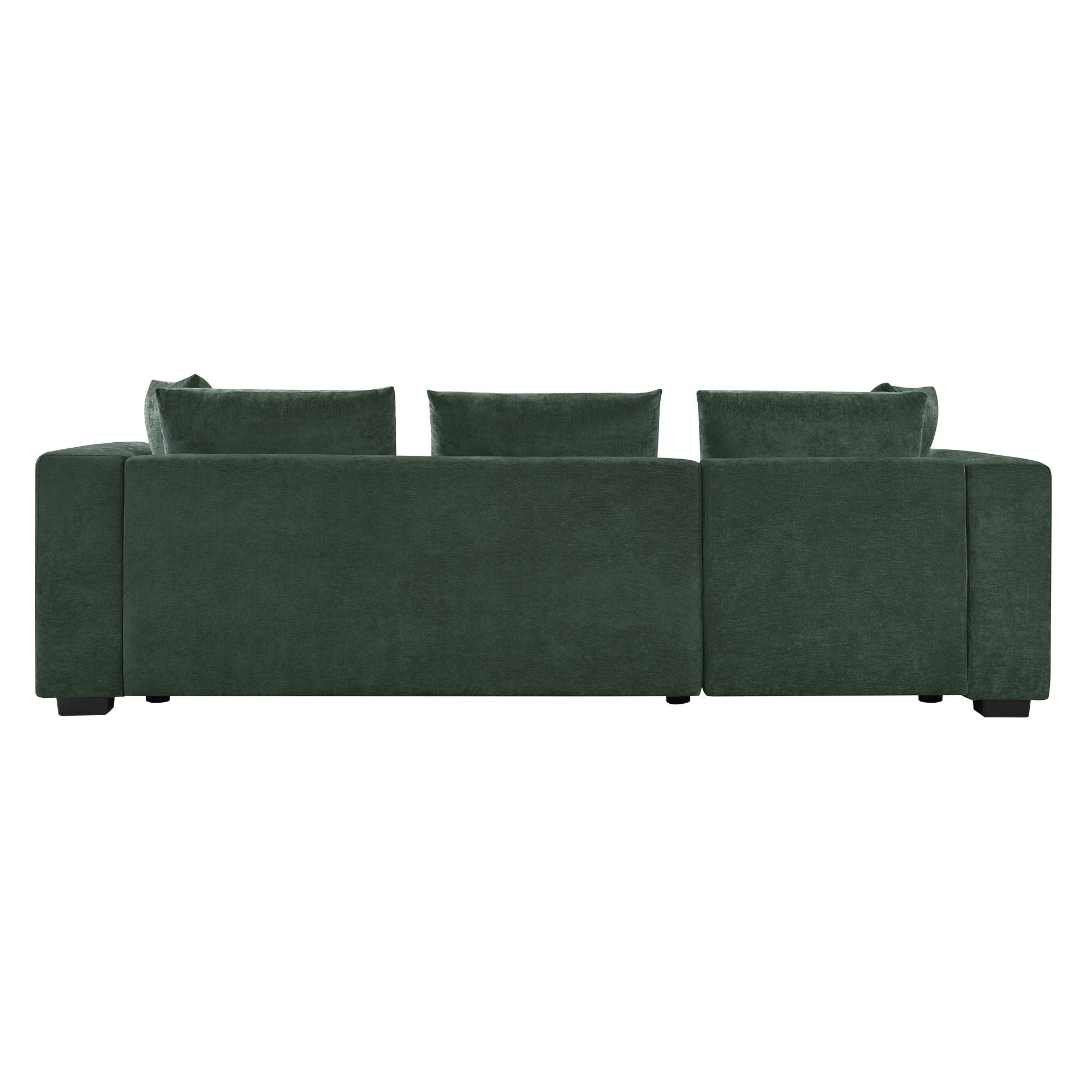 Modern L Shaped Sectional Sofa With Upholstery And Wooden Storage