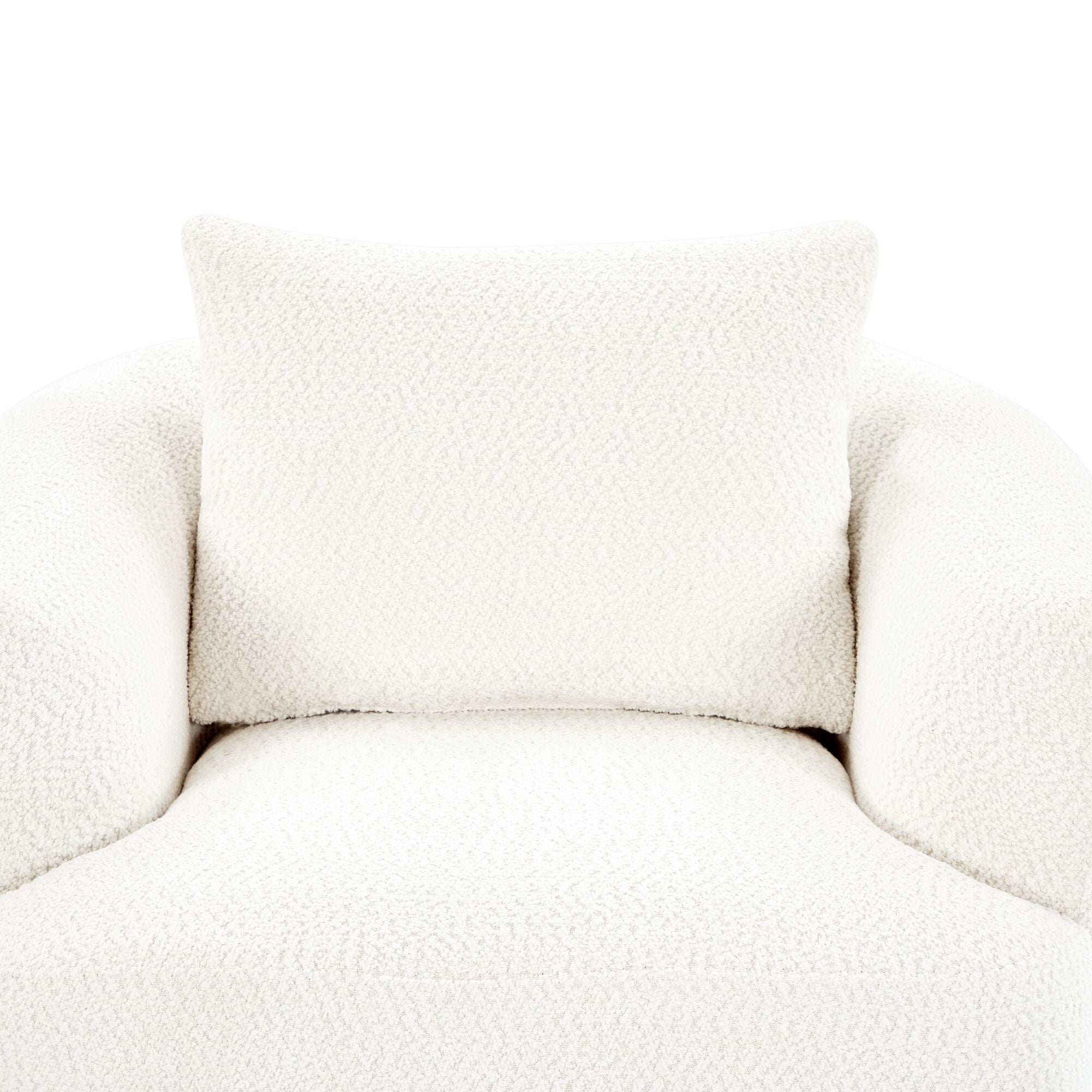 360° Swivel Barrel Sofa Chair With Throw Pillow, Upholstered Accent Chair