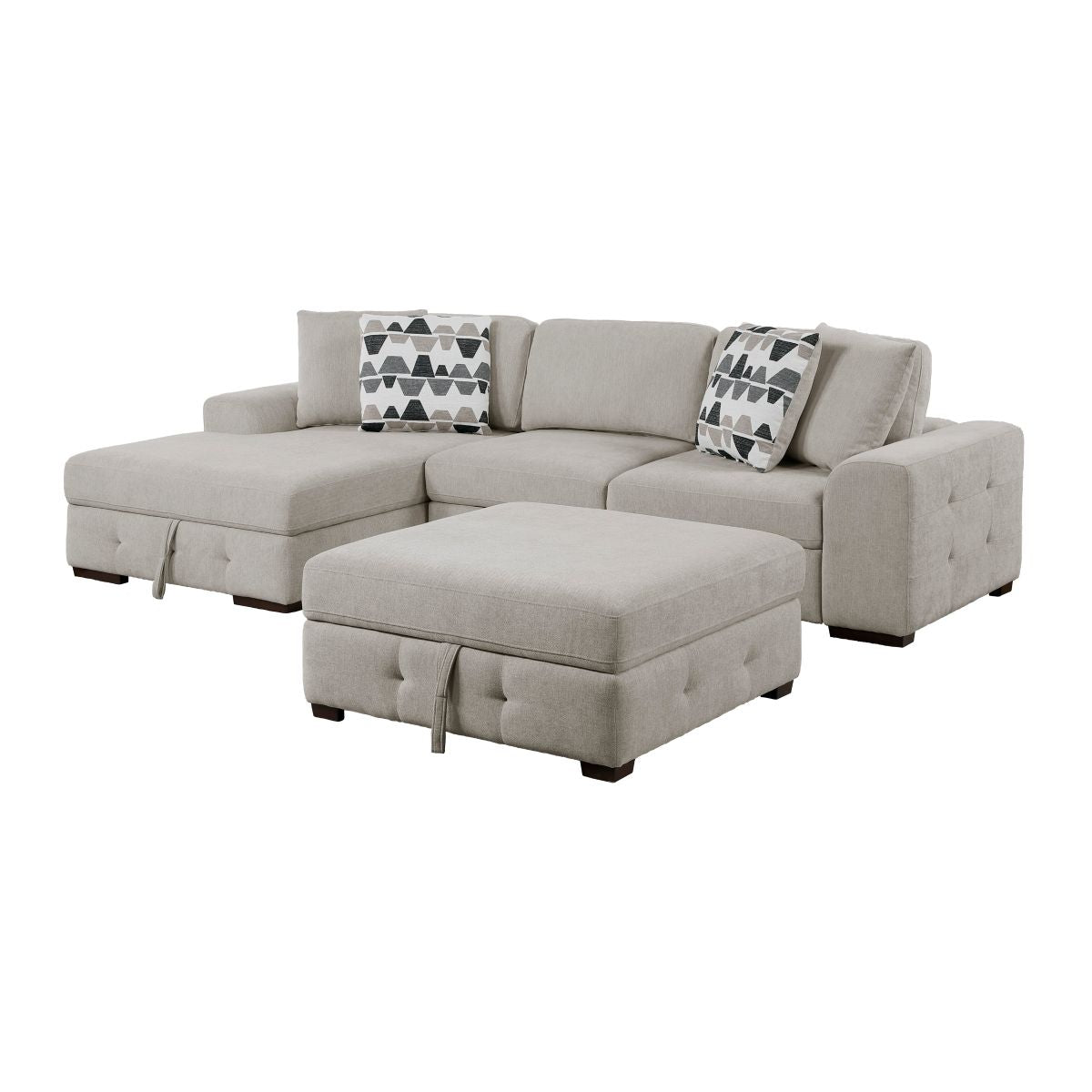 Raife - Sectional With Ottoman