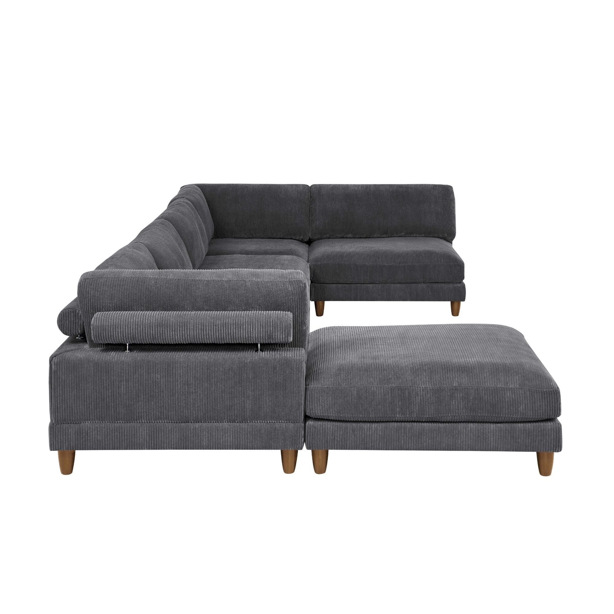 Modern Modular Sectional With Adjustable Back Support